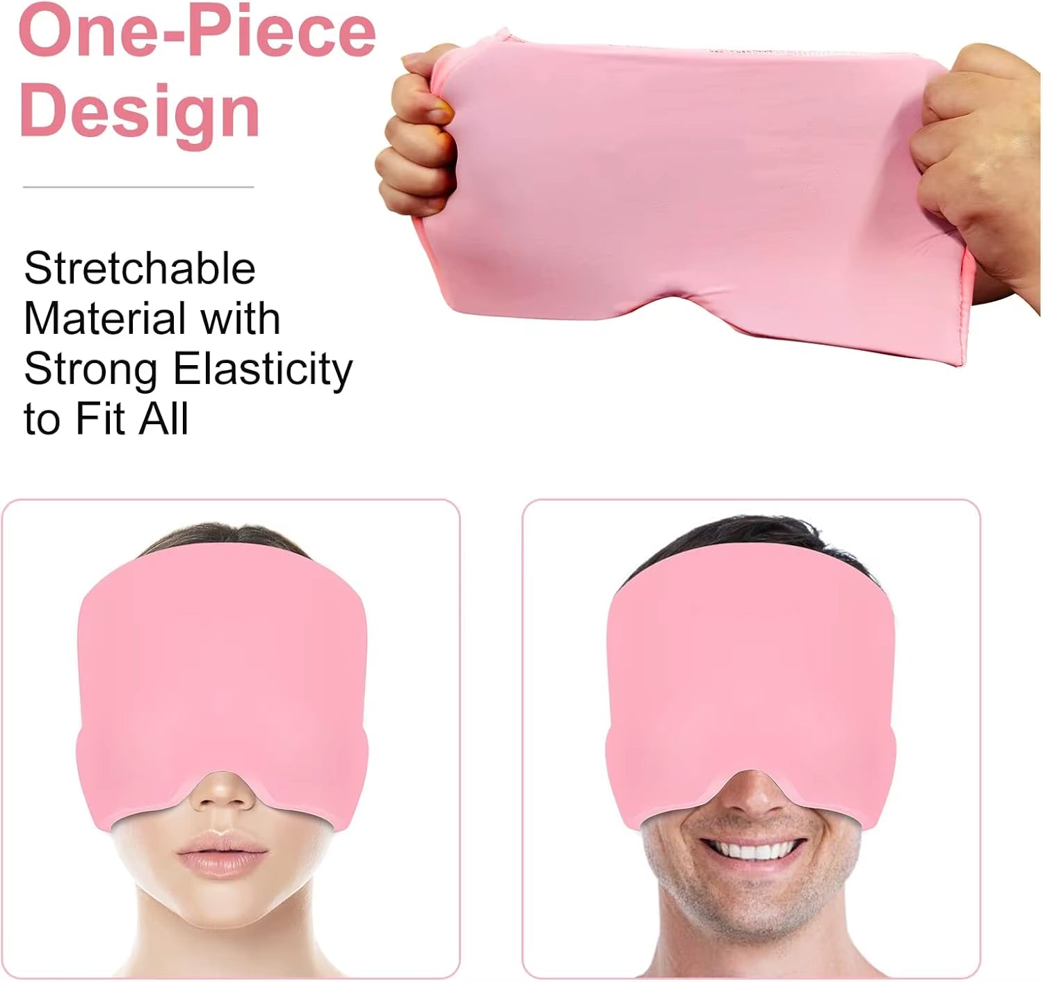 Migraine Relief Hat Headache Hat Gel Hot Cold Therapy Ice Cap for Relieve Pain Ice Hat Eye Mask Stress Pressure Pain Relief TRENDSBUY!