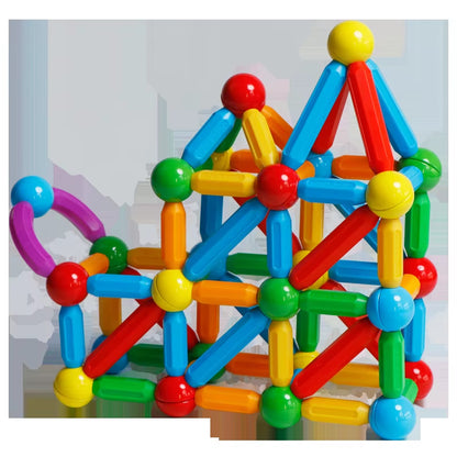 Kids Magnetic Construction Building Blocks Tiles Puzzle Toy Magnetic Sticks Rods Montessori STEM Toy for Children Gift TRENDSBUY!