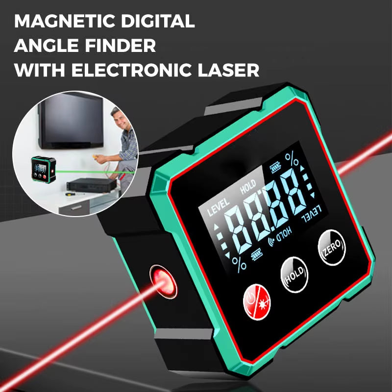 Magnetic Digital Angle Finder with Electronic Laser Gauge Protractor  TRENDSBUY!